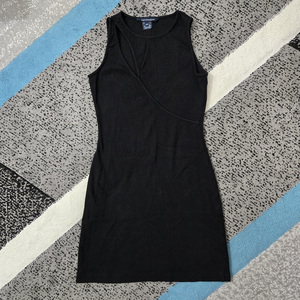 French Connection Rasha Ribbed Cutout Mini Dress, XS, EUC - Picture 2 of 12